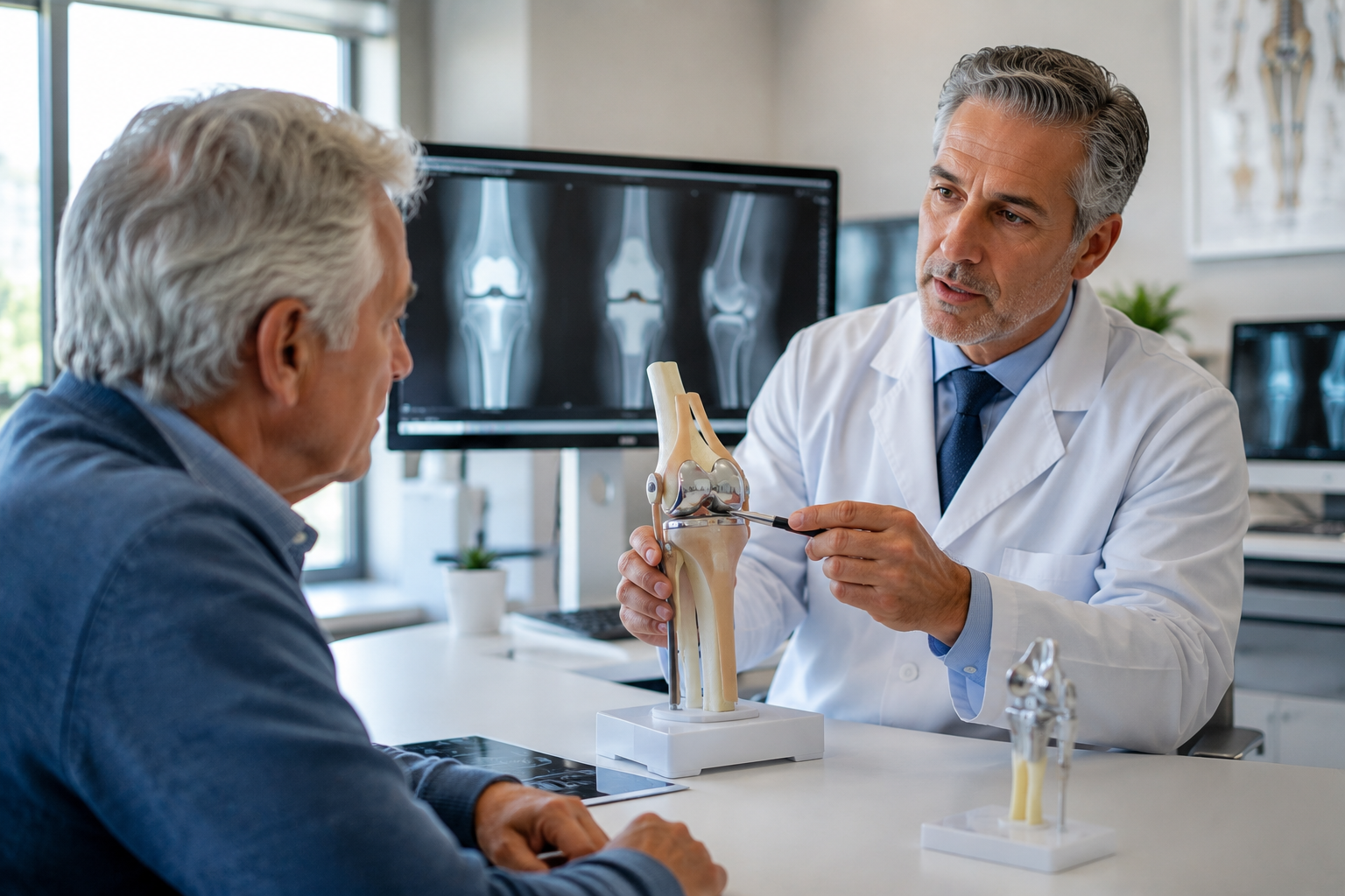 Prótesis de rodilla con cemento o sin cemento